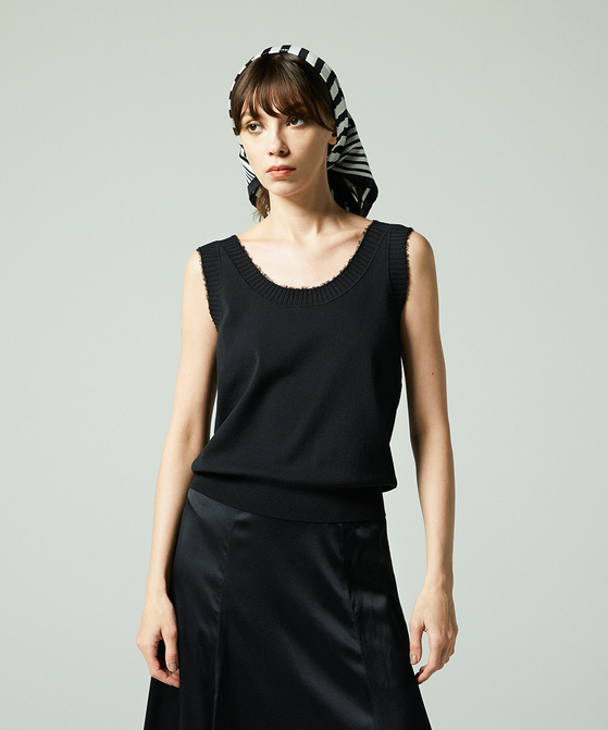 コットンリネンニットタンク