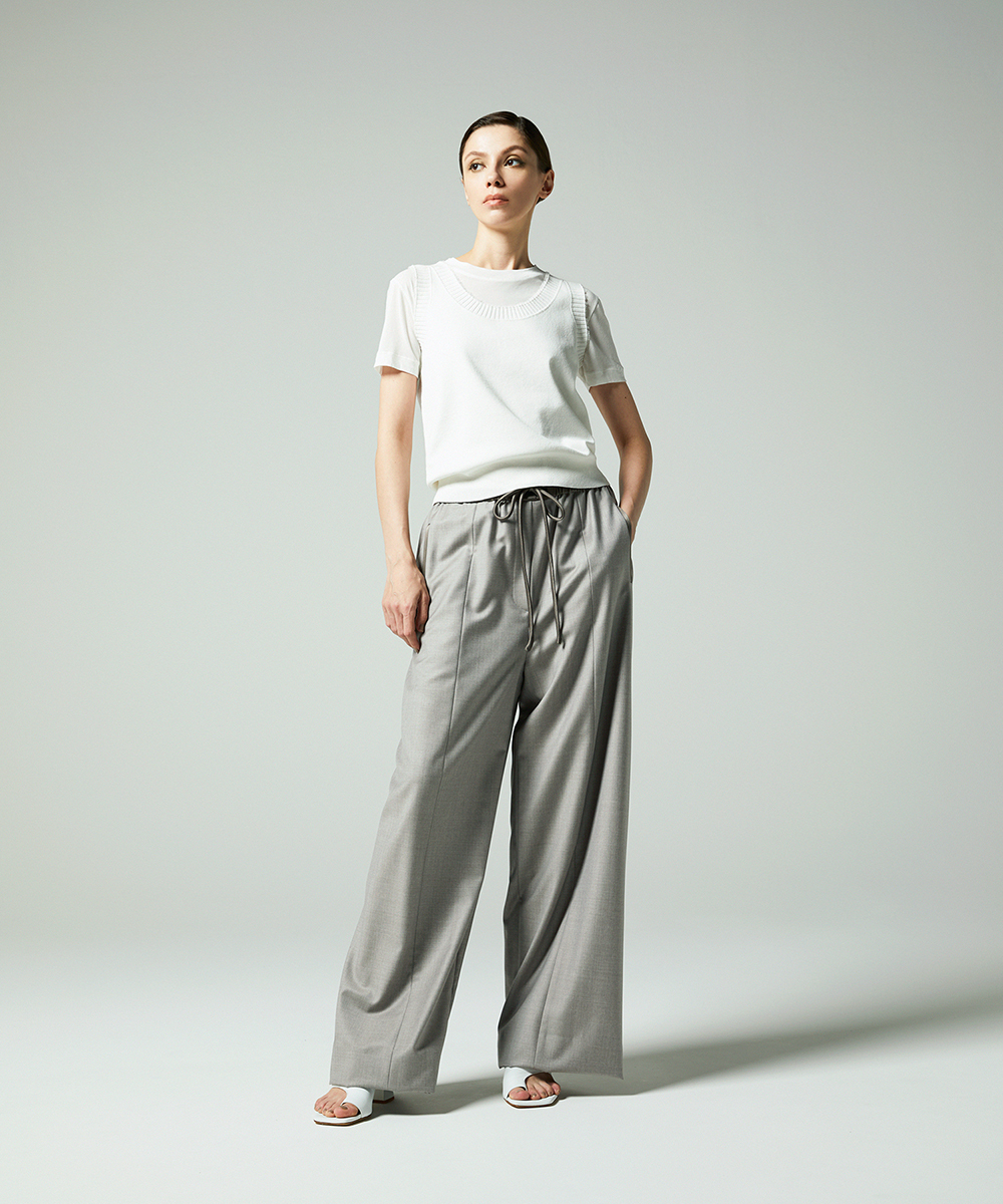 EAUVIRE コットンリネンニットタンク ホワイト