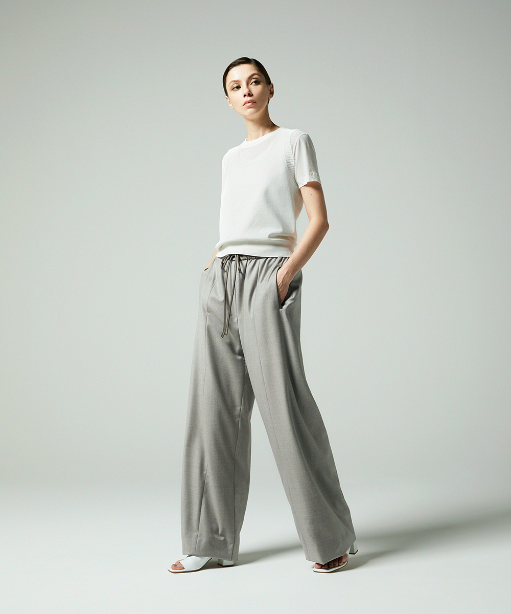 EAUVIRE コットンリネンニットタンク ホワイト