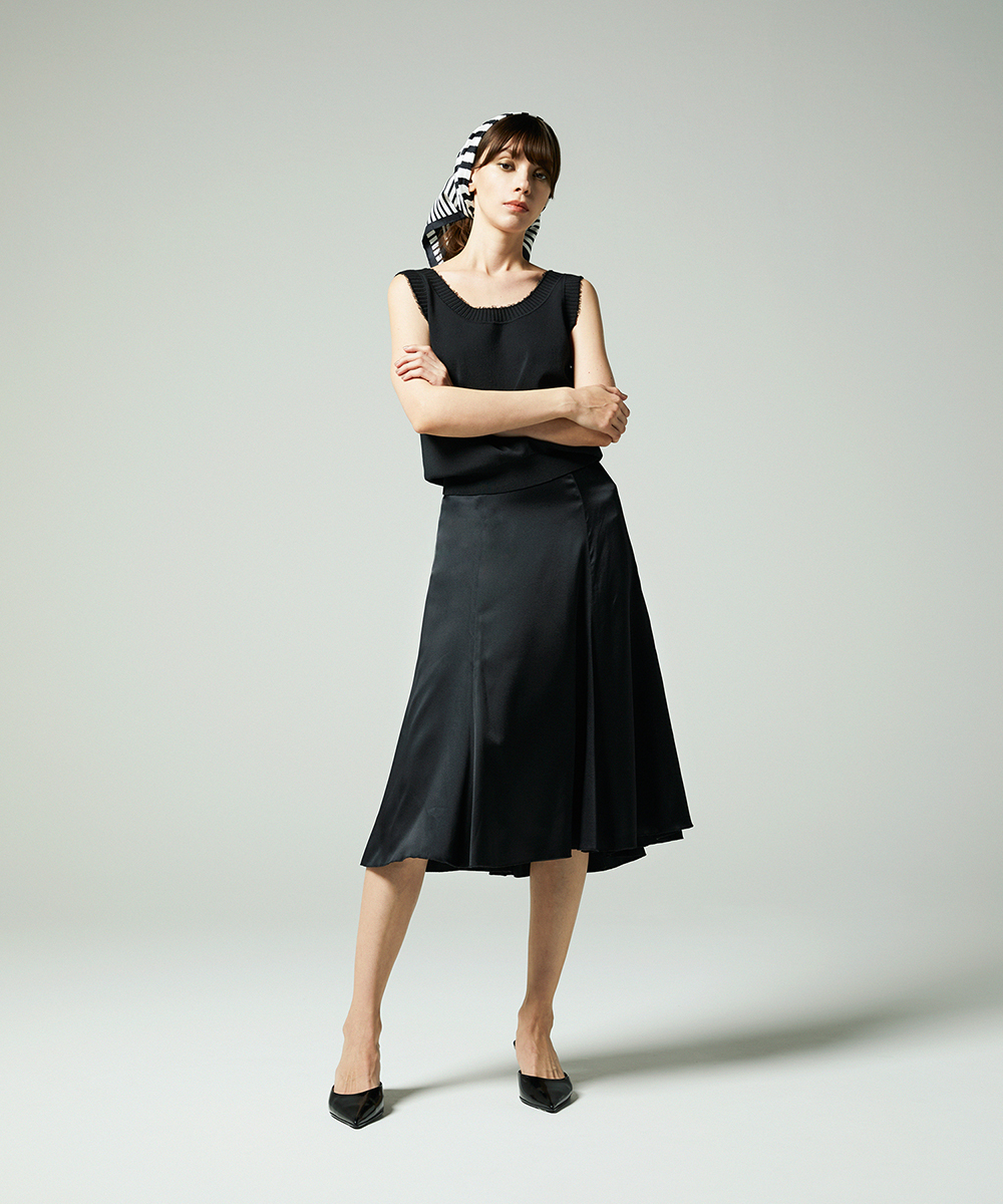 EAUVIRE コットンリネンニットタンク ホワイト