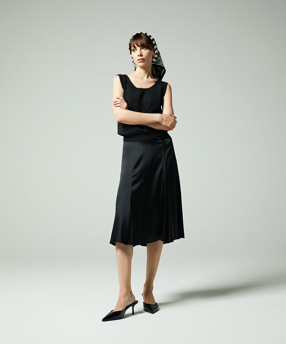 EAUVIRE コットンリネンニットタンク ホワイト