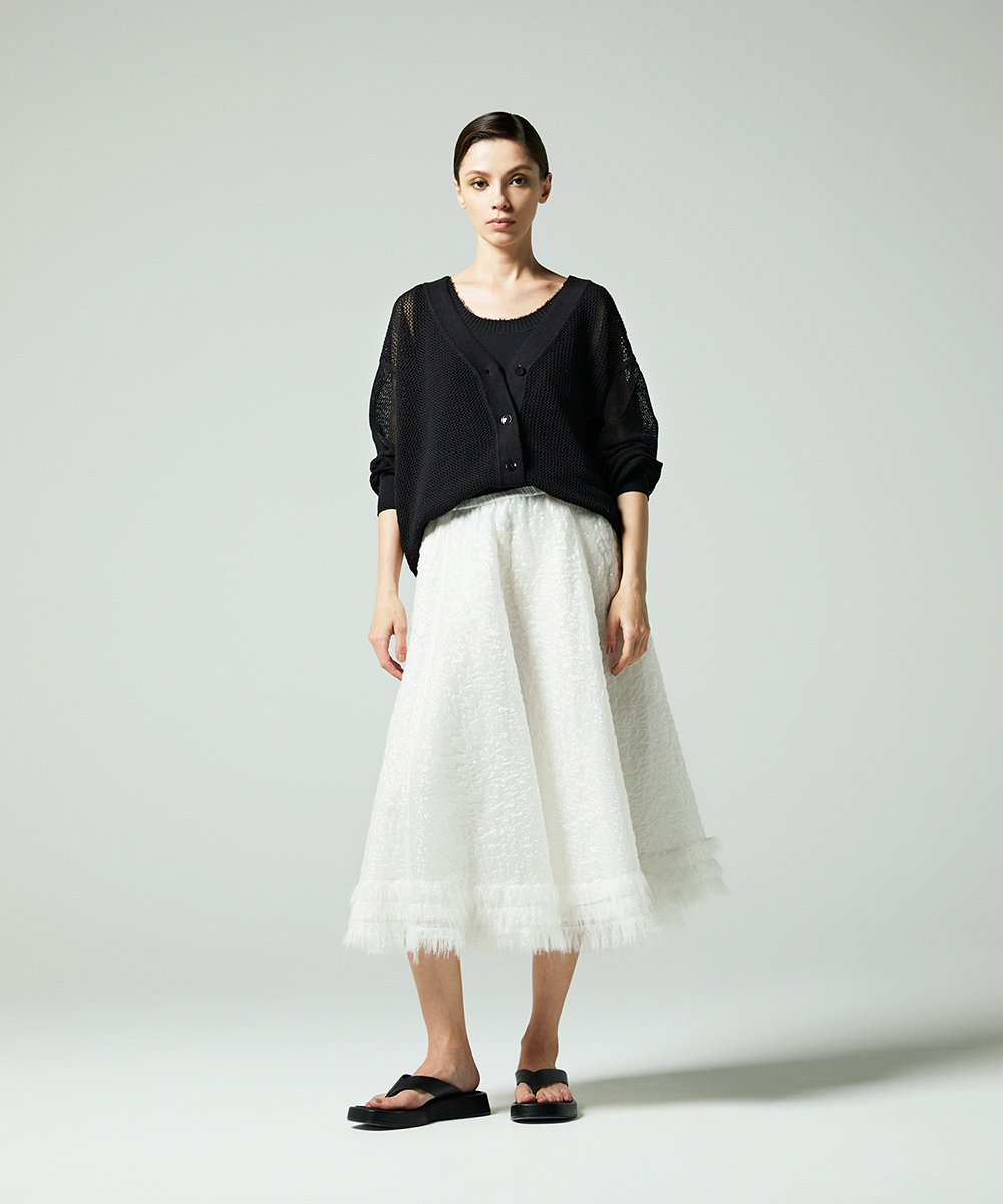 EAUVIRE コットンリネンニットタンク ホワイト