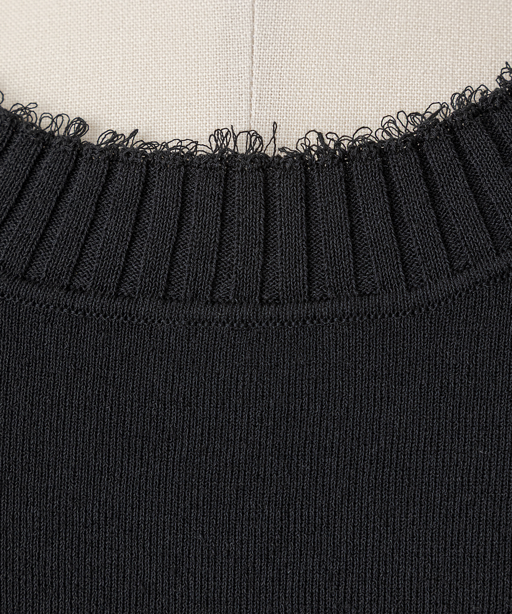 EAUVIRE コットンリネンニットタンク ホワイト