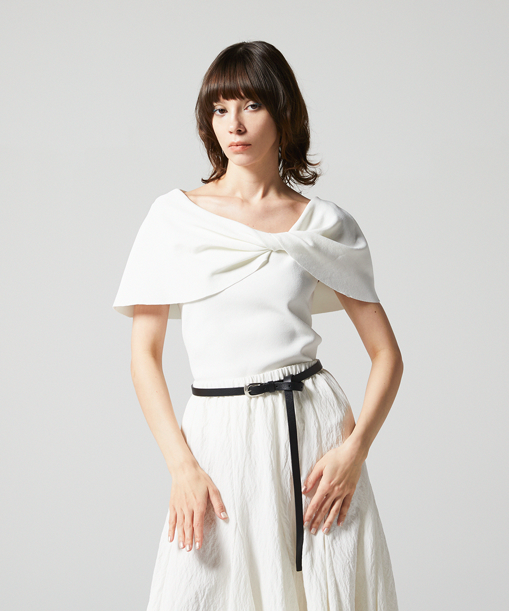 EAUVIRE ツイストケーププルオーバー ブラック