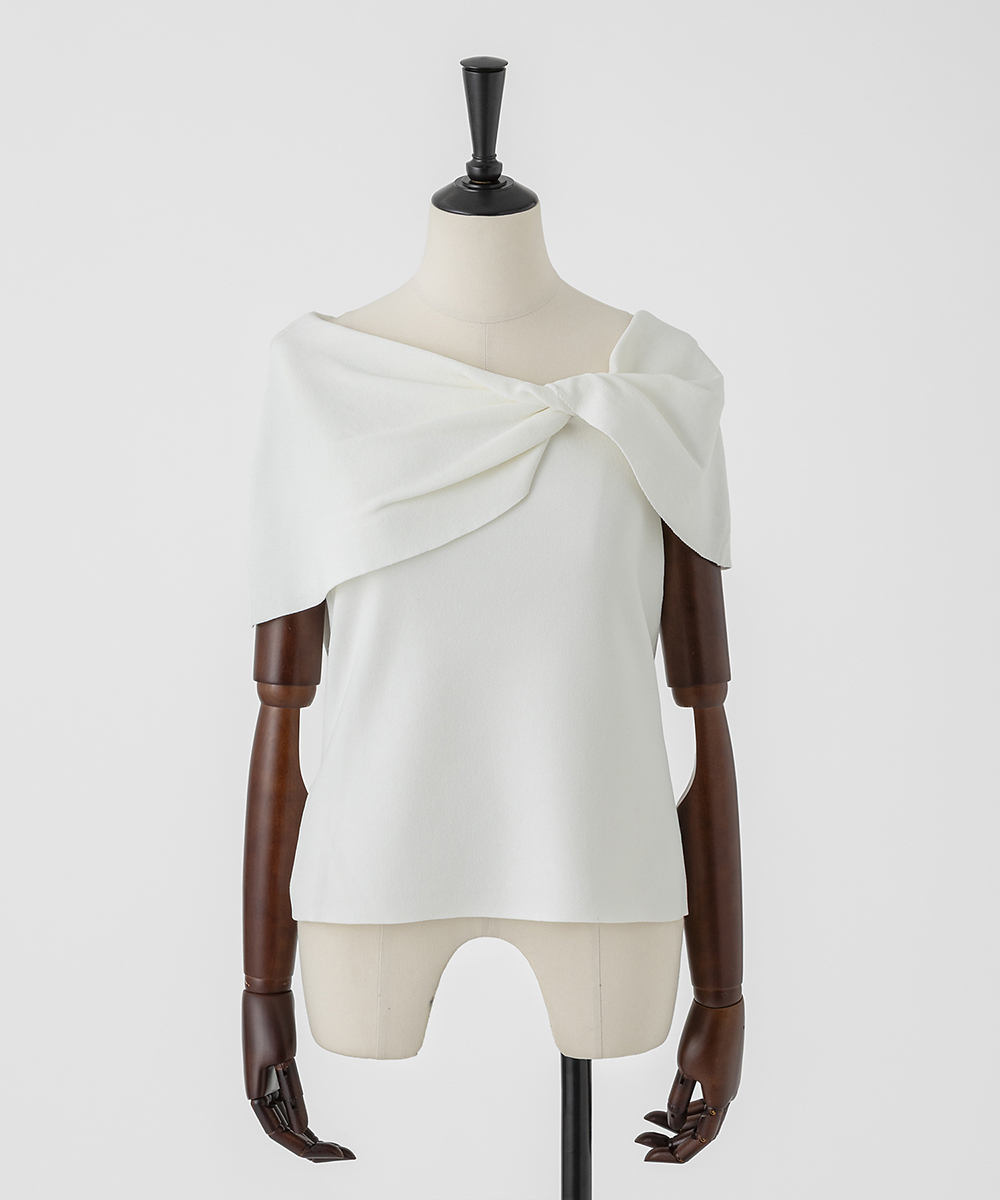 EAUVIRE ツイストケーププルオーバー ブラック