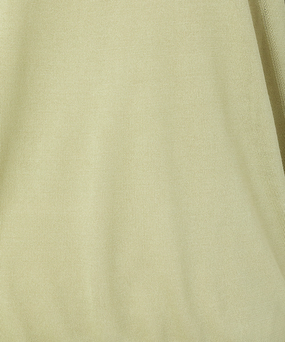 EAUVIRE フィラメントシルクVネックプルオーバー イエロー