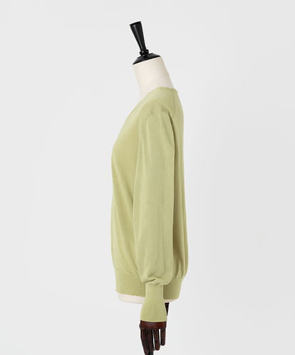 EAUVIRE フィラメントシルクVネックプルオーバー イエロー