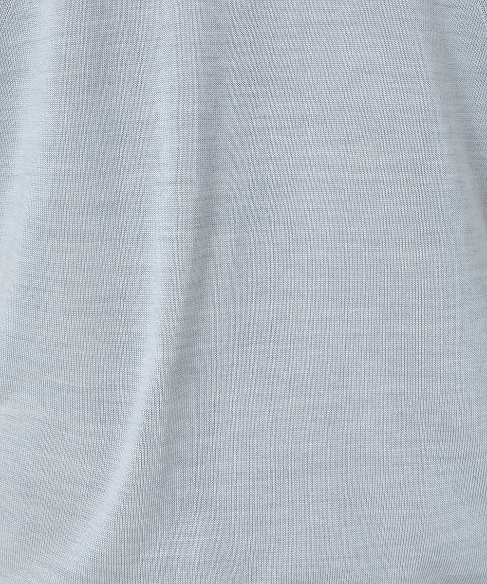 EAUVIRE フィラメントシルクVネックプルオーバー イエロー