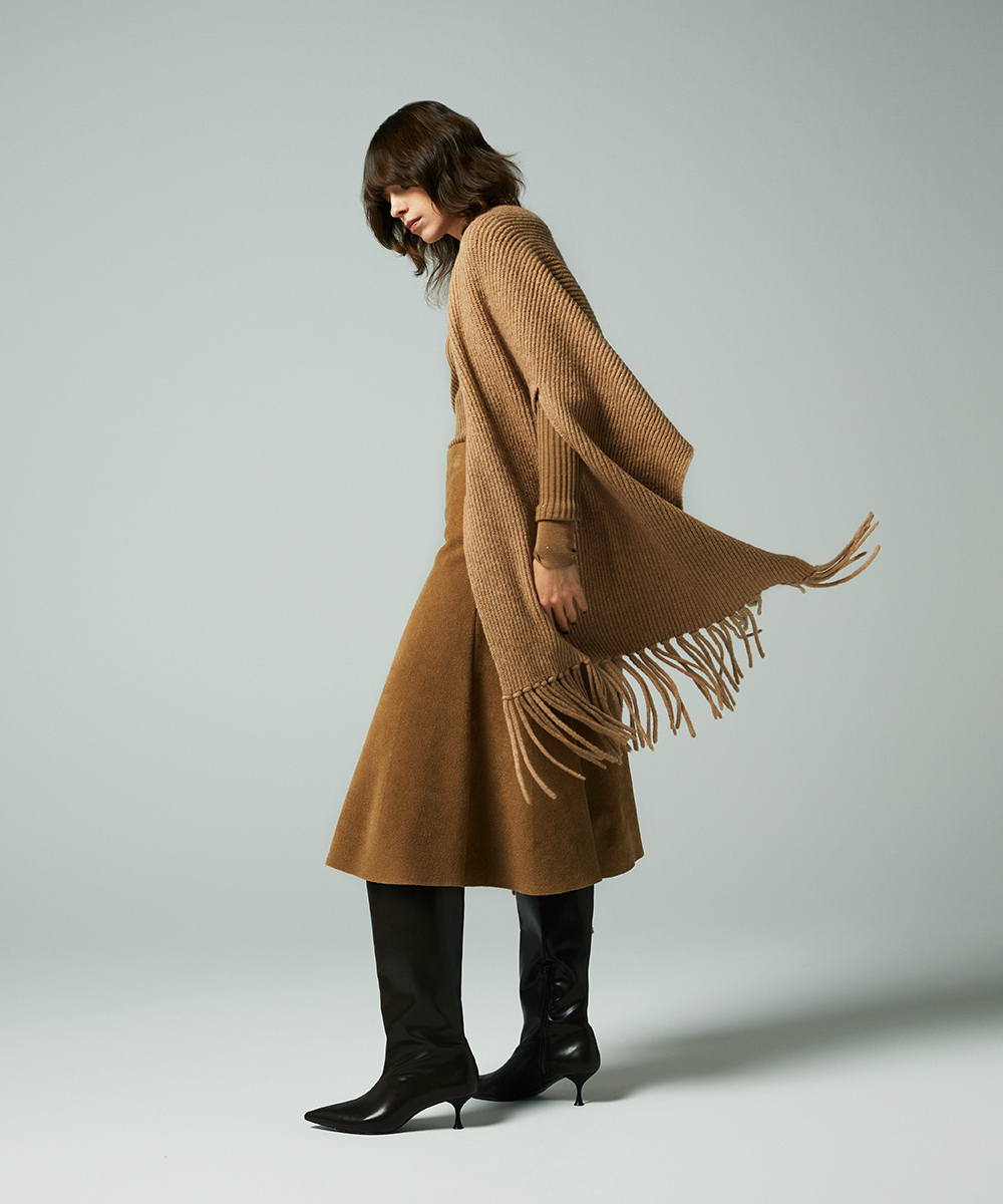 EAUVIRE フレアスカート ブラック