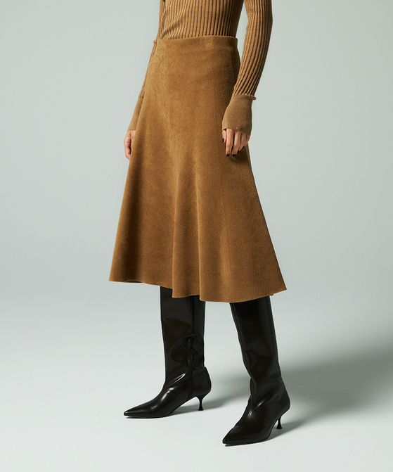 EAUVIRE フレアスカート ブラック