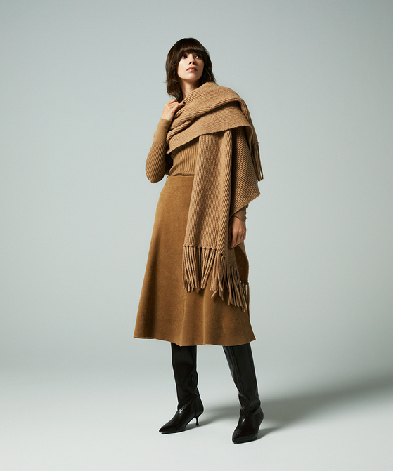 EAUVIRE フレアスカート ブラック