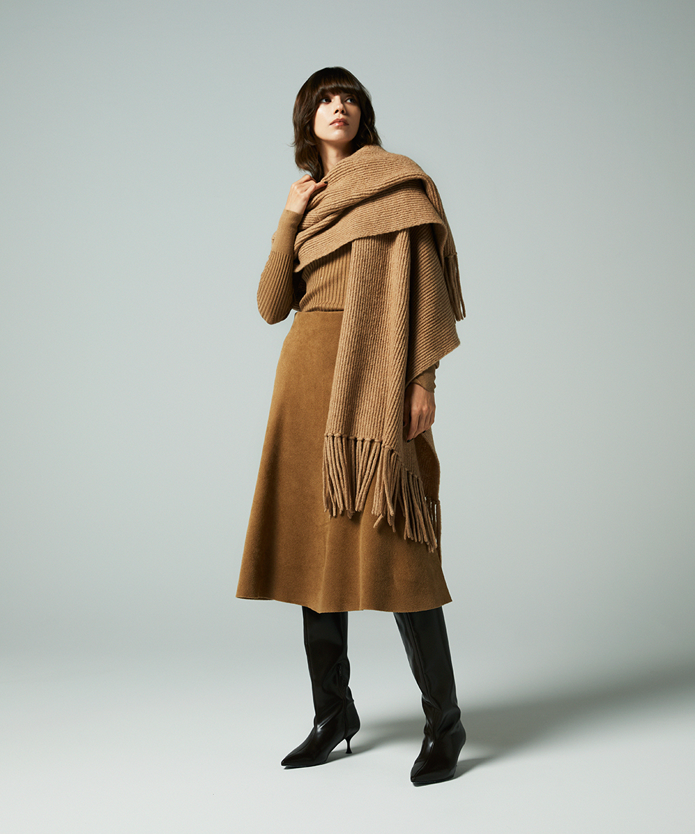 EAUVIRE フレアスカート ブラック