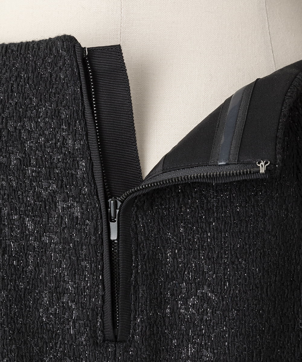 EAUVIRE ストレートスカート ブラック