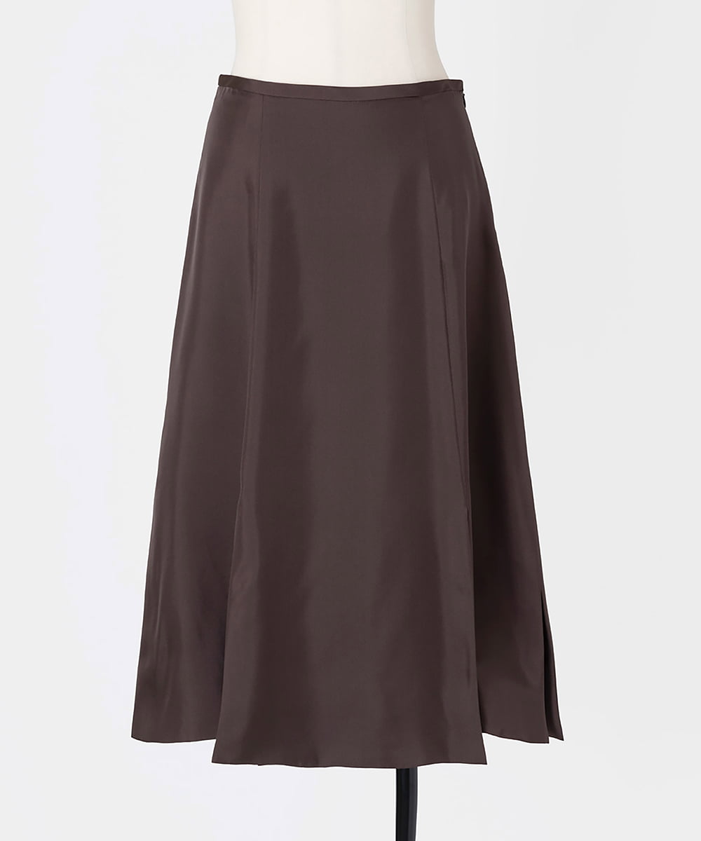 EAUVIRE マルチベンツフレアスカート ブラウン