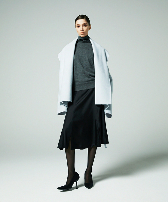 EAUVIRE マルチベンツフレアスカート ブラウン