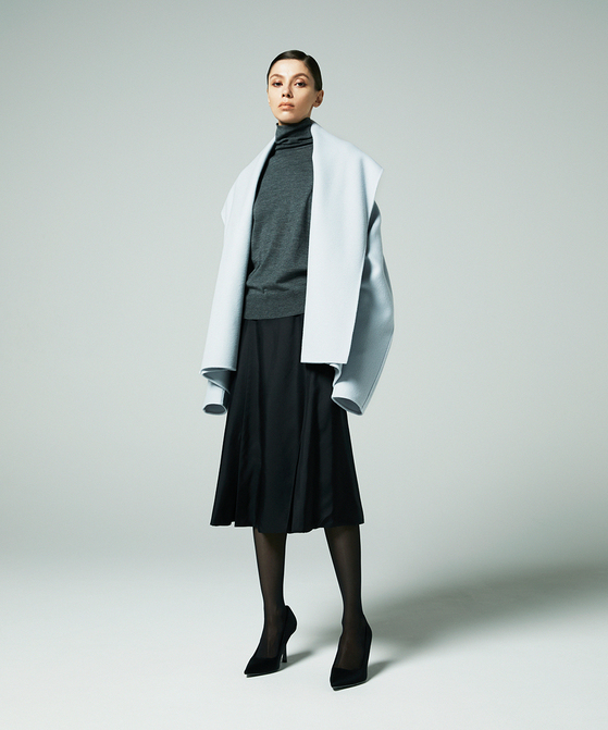 EAUVIRE マルチベンツフレアスカート ブラウン