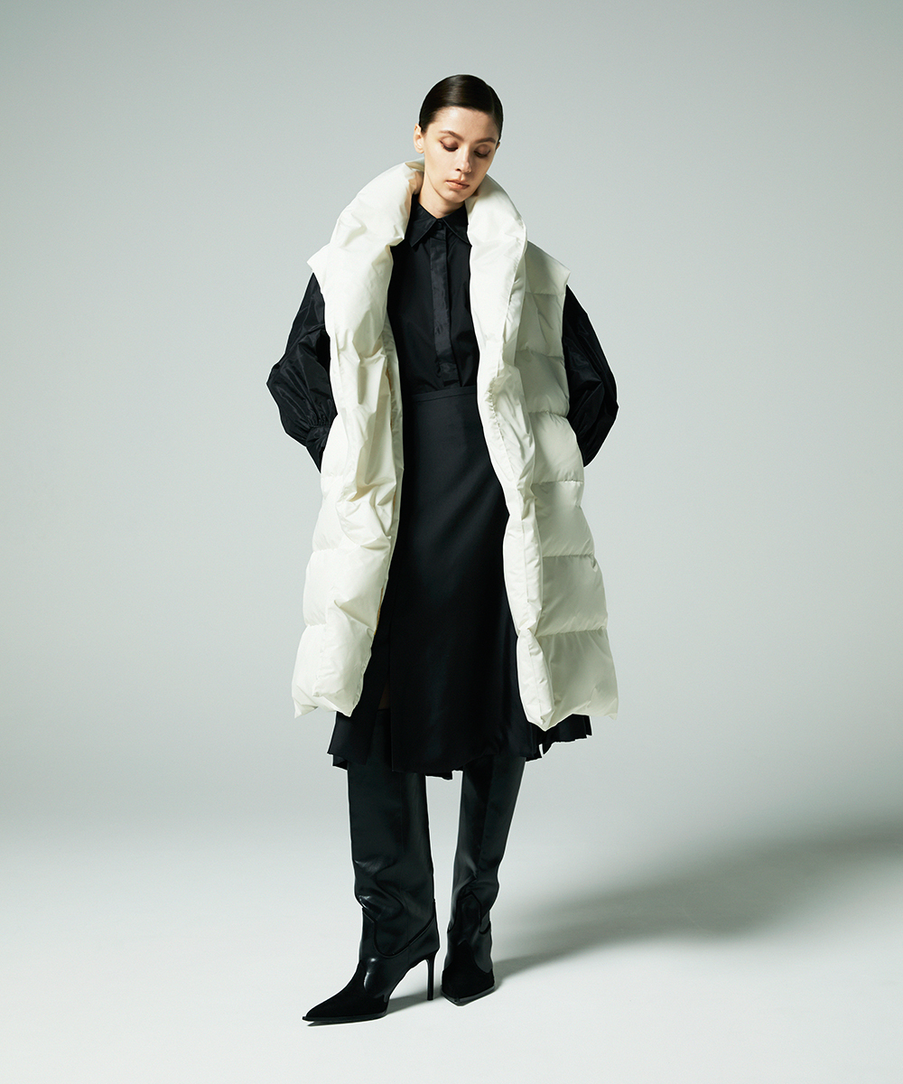 EAUVIRE マルチベンツフレアスカート ブラウン