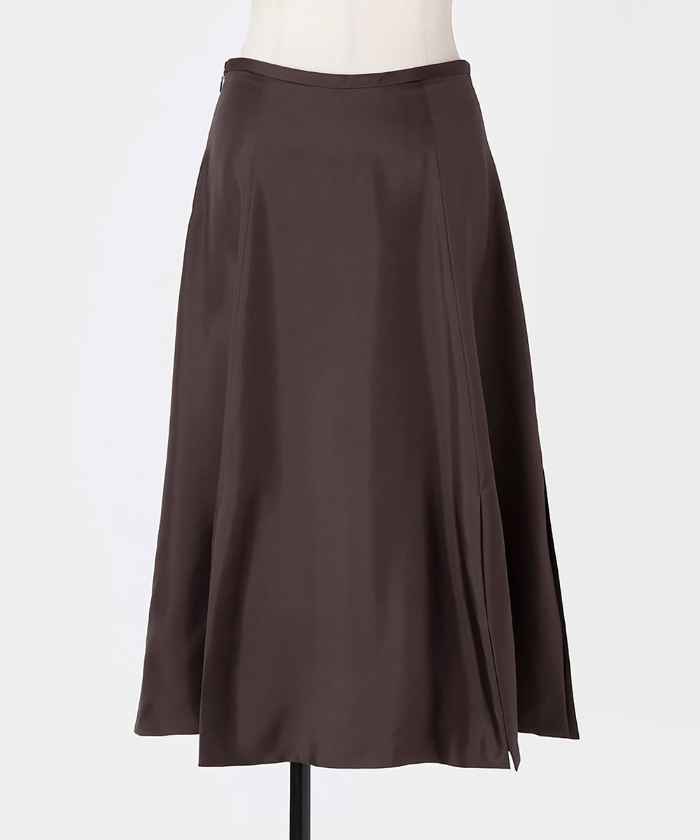 EAUVIRE マルチベンツフレアスカート ブラウン