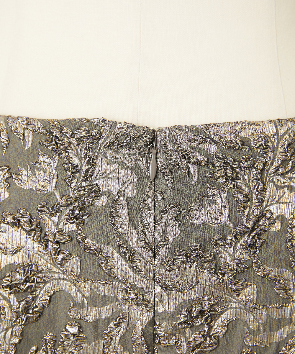 EAUVIRE ジャカードスカート グレー