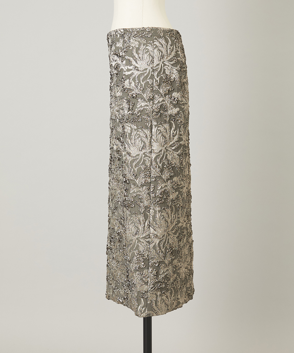 EAUVIRE ジャカードスカート グレー