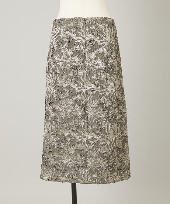 EAUVIRE ジャカードスカート グレー