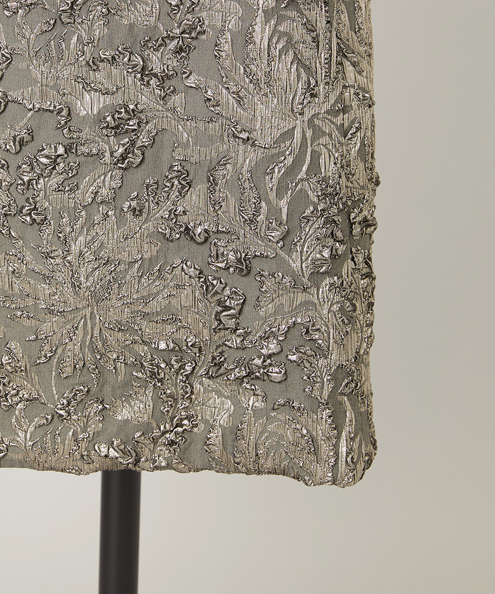 EAUVIRE ジャカードスカート グレー