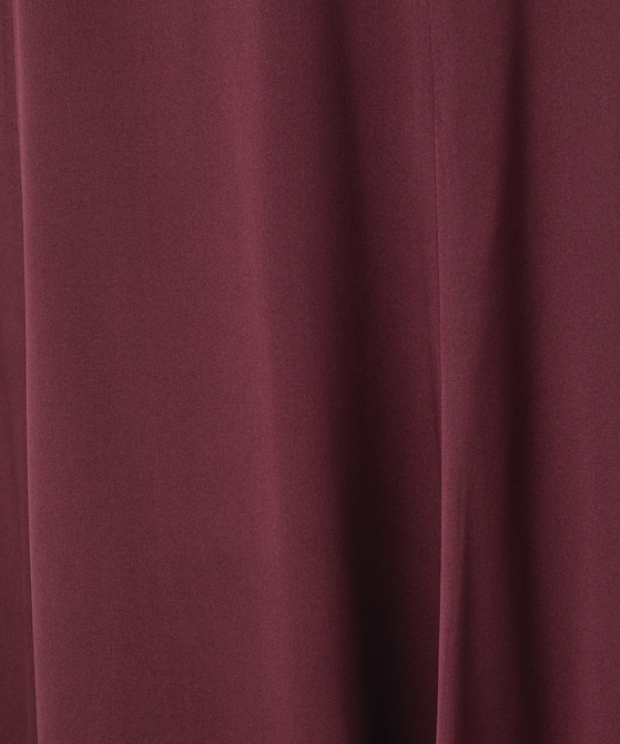 EAUVIRE ウォッシャブルシルクスカート バーガンディ