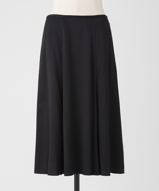 EAUVIRE ウォッシャブルシルクスカート バーガンディ