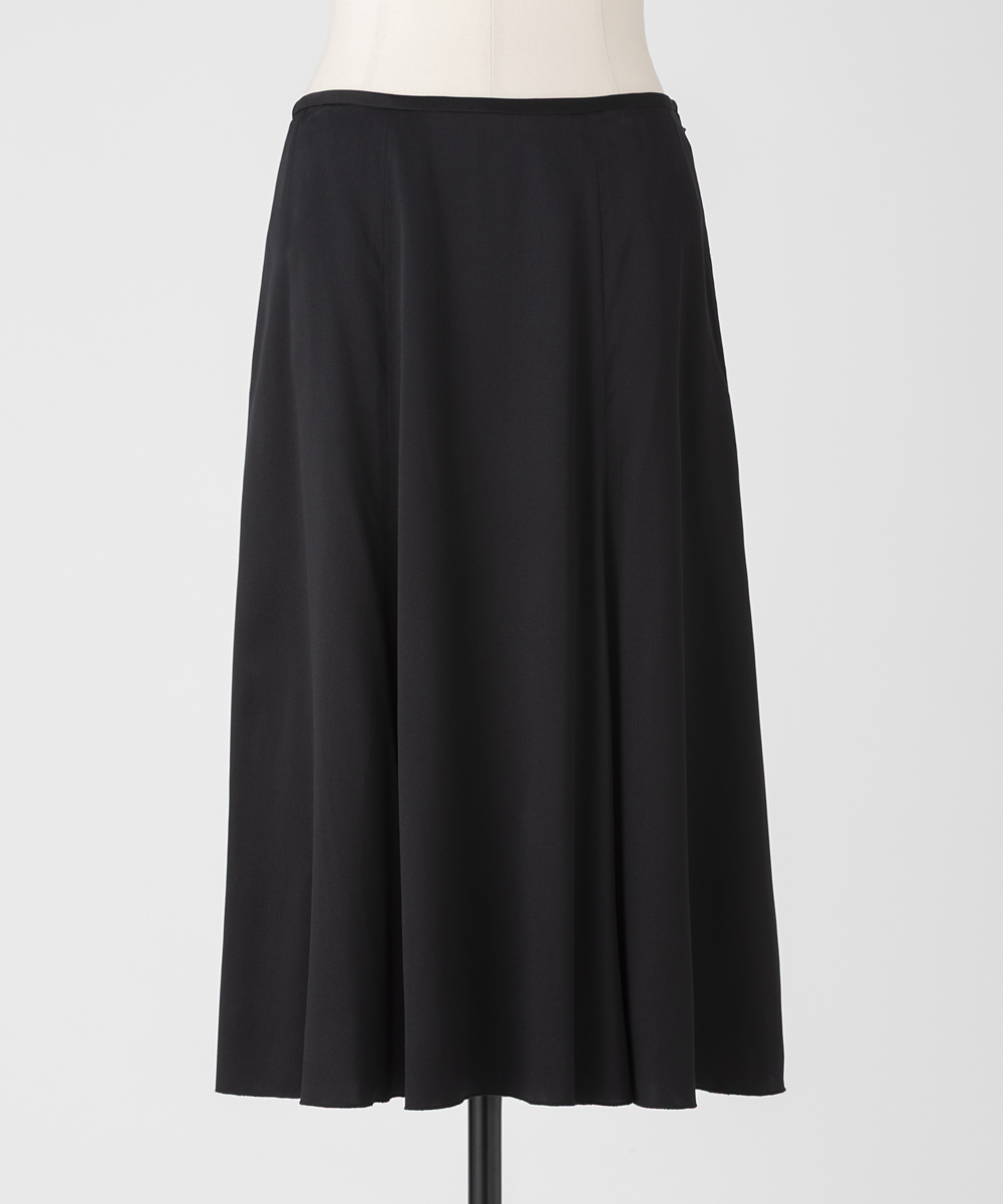 EAUVIRE ウォッシャブルシルクスカート バーガンディ