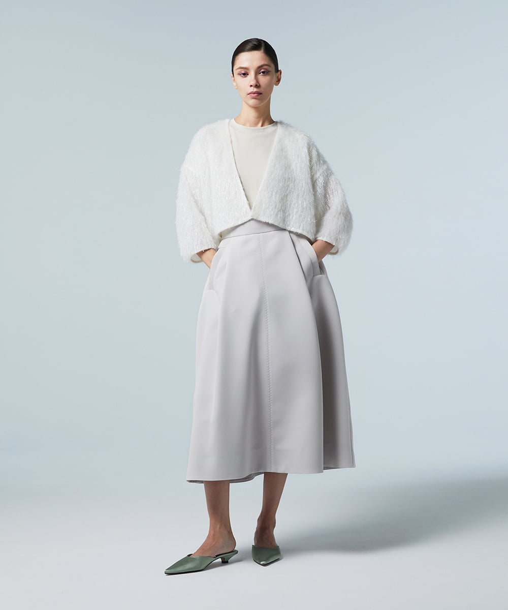 EAUVIRE ラウンドフォルムスカート ブラック