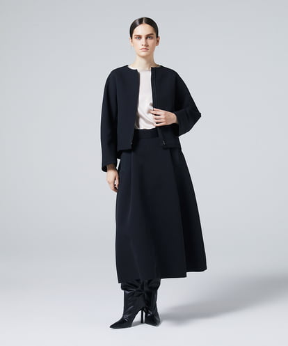 EAUVIRE ラウンドフォルムスカート ブラック