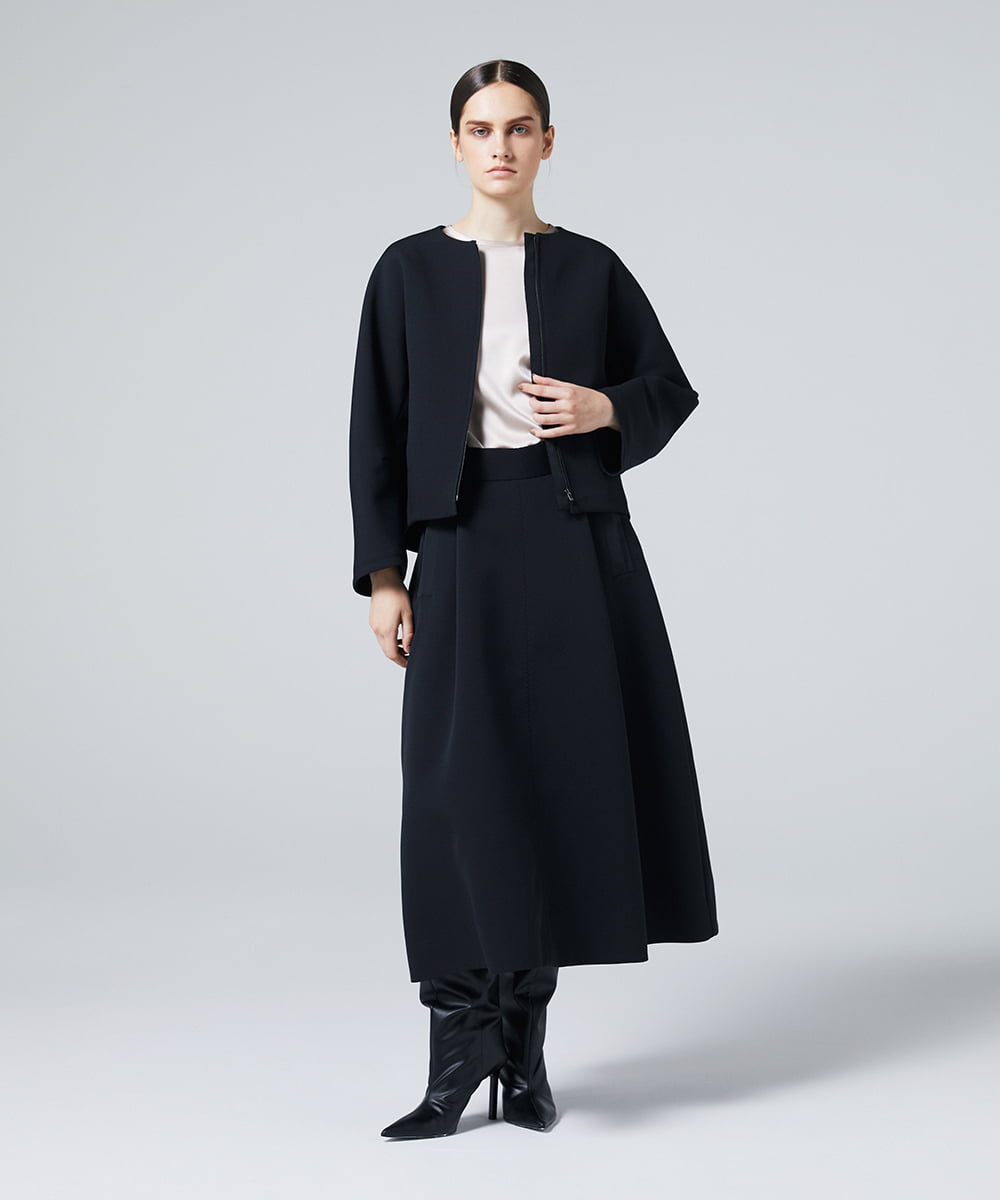 EAUVIRE ラウンドフォルムスカート ブラック