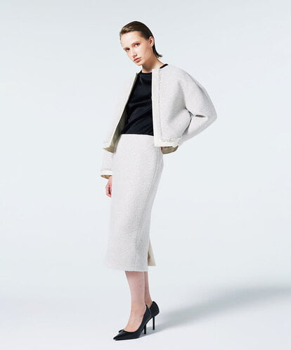 EAUVIRE ストレートスカート ライトグレー