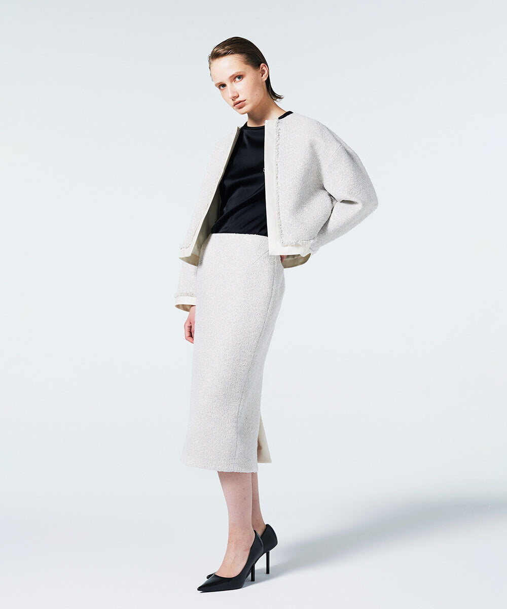 EAUVIRE ストレートスカート ライトグレー