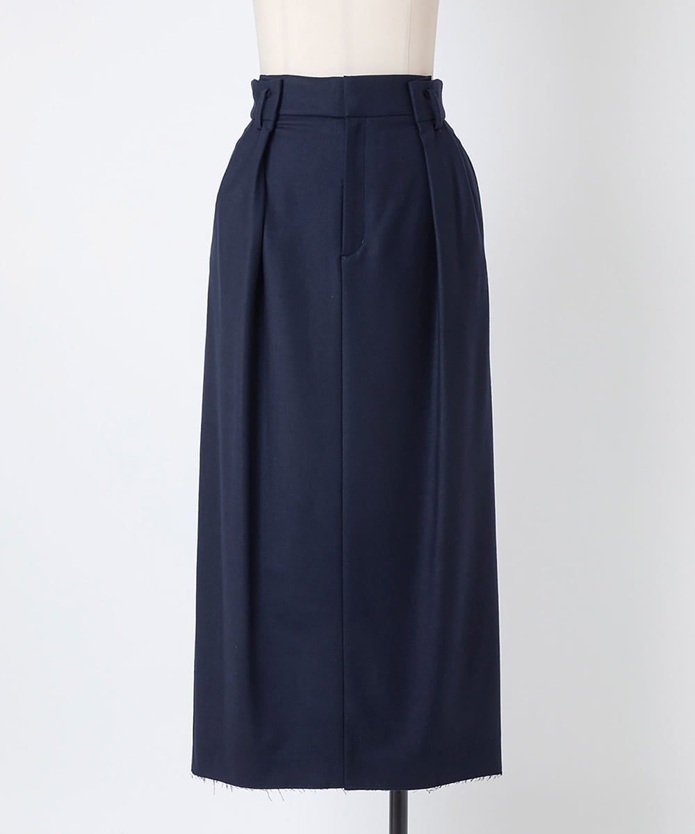 EAUVIRE トラウザー風ストレートスカート ネイビー