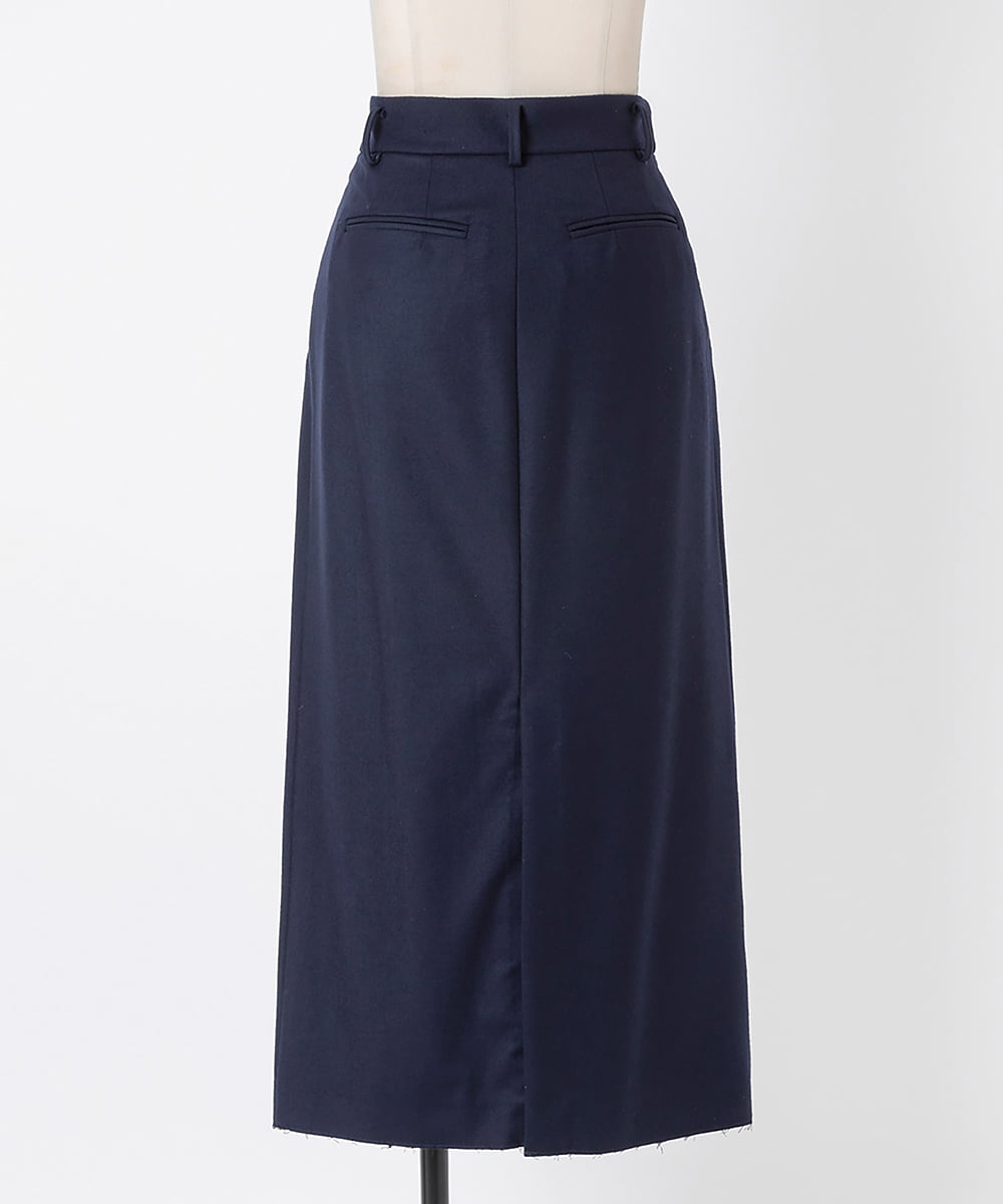 EAUVIRE トラウザー風ストレートスカート ネイビー