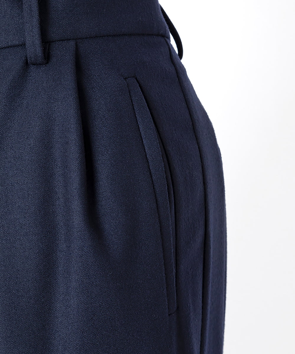 EAUVIRE トラウザー風ストレートスカート ネイビー