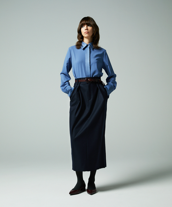 トラウザー風ストレートスカート