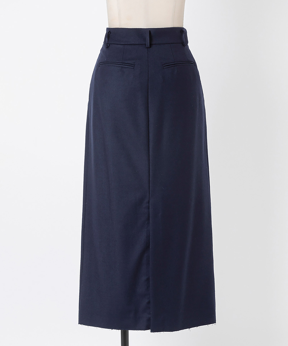 EAUVIRE トラウザー風ストレートスカート ネイビー