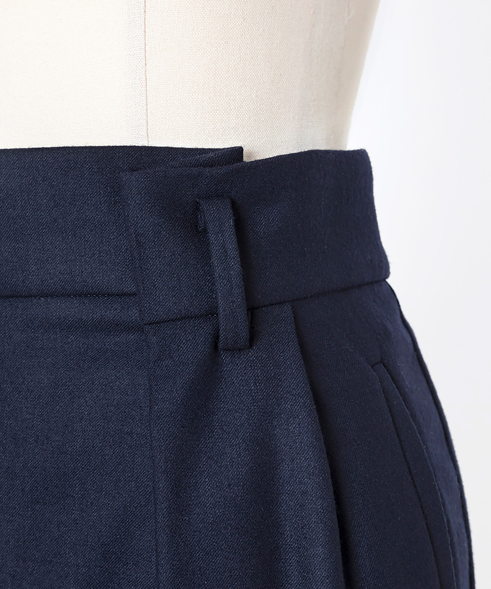 EAUVIRE トラウザー風ストレートスカート ネイビー