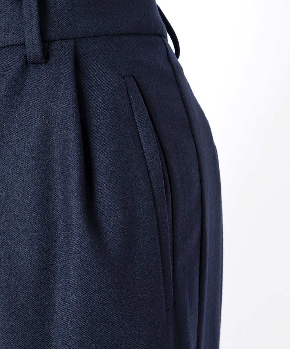 EAUVIRE トラウザー風ストレートスカート ネイビー