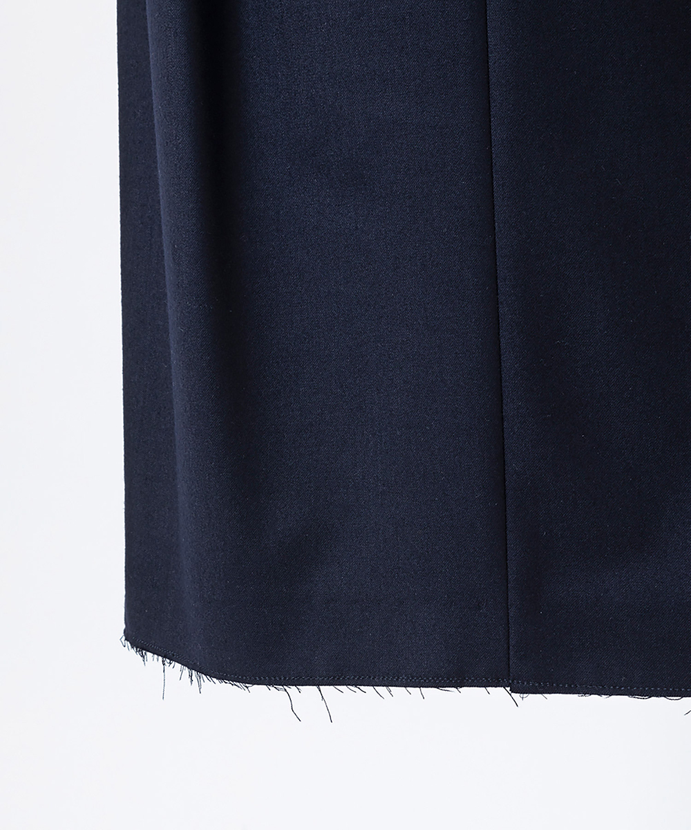 EAUVIRE トラウザー風ストレートスカート ネイビー