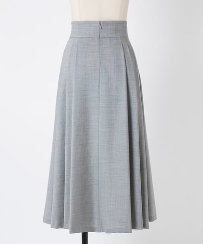 EAUVIRE ソフトプリーツロングスカート ライトグレー