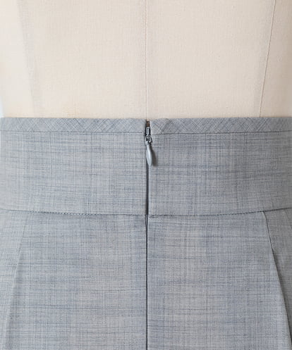 EAUVIRE ソフトプリーツロングスカート ライトグレー