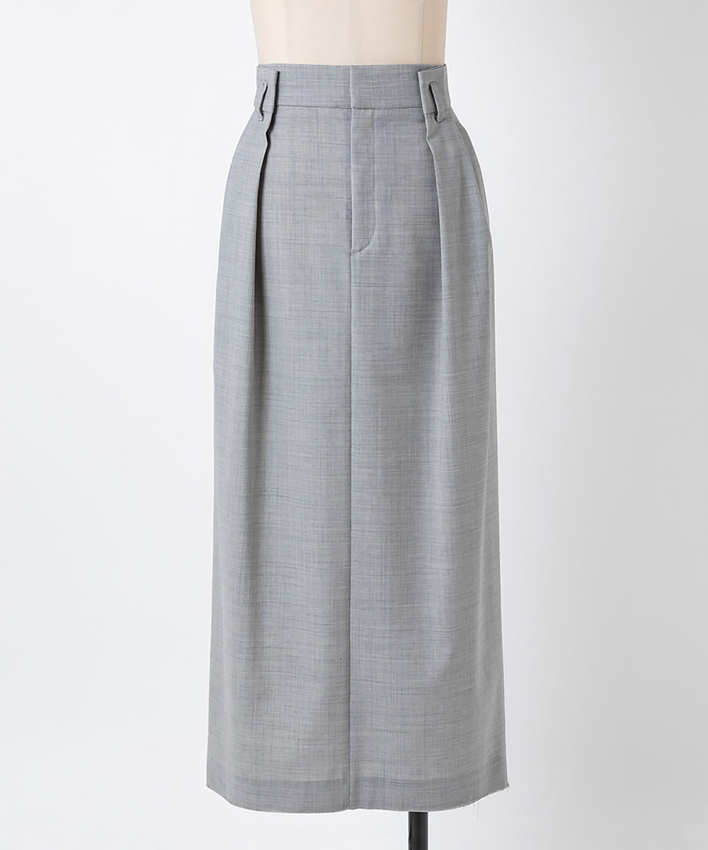 EAUVIRE トラウザー風ストレートスカート ライトグレー