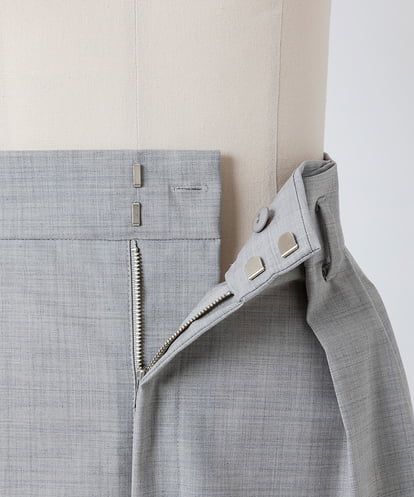 EAUVIRE トラウザー風ストレートスカート ライトグレー