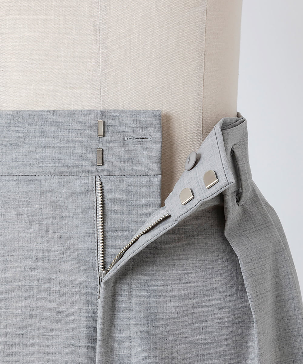 EAUVIRE トラウザー風ストレートスカート ライトグレー