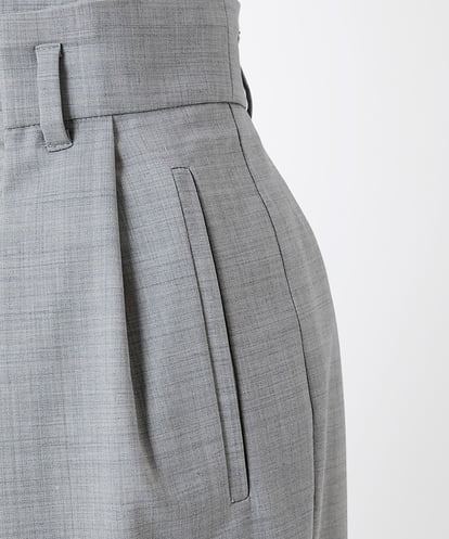 EAUVIRE トラウザー風ストレートスカート ライトグレー