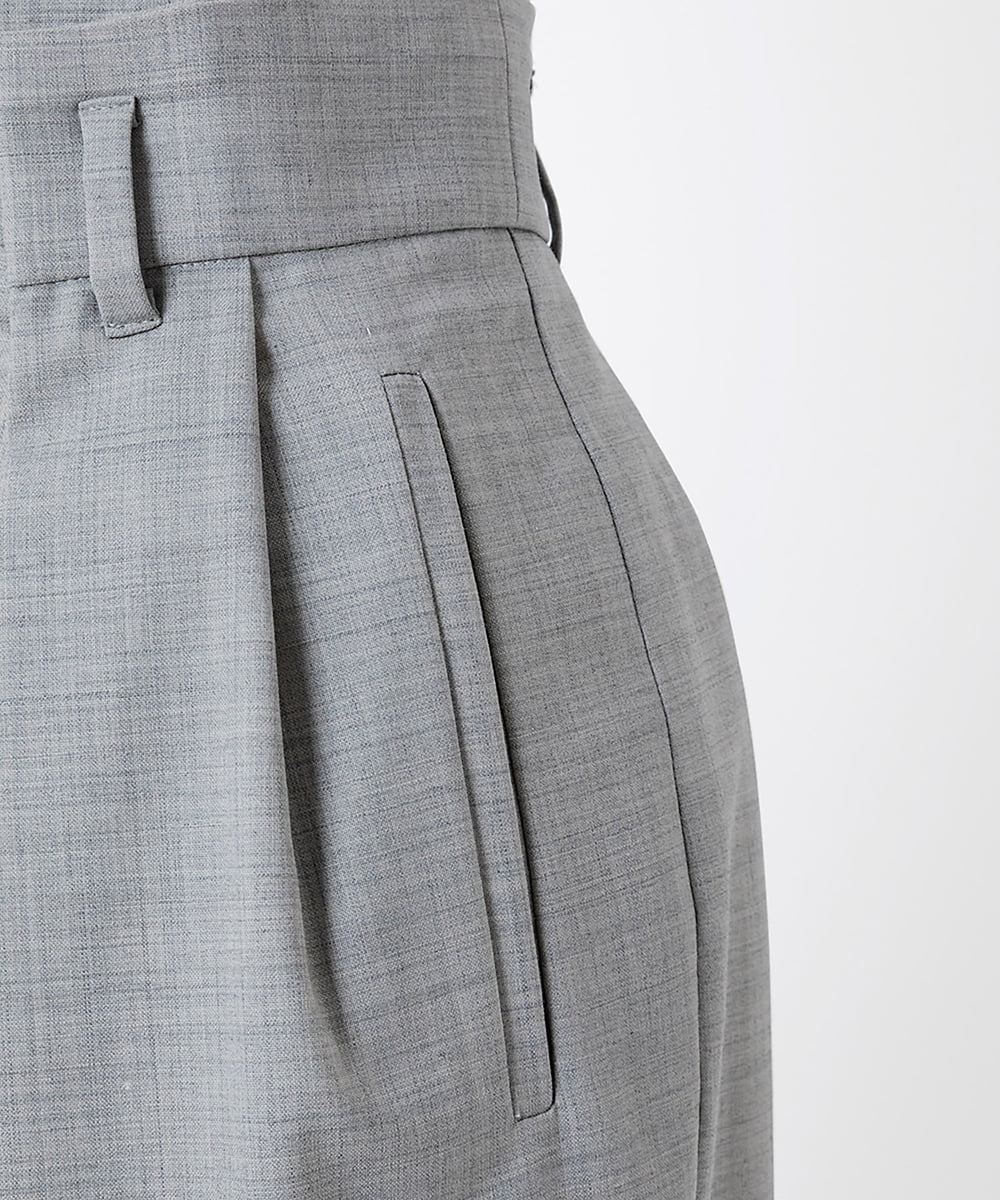 EAUVIRE トラウザー風ストレートスカート ライトグレー