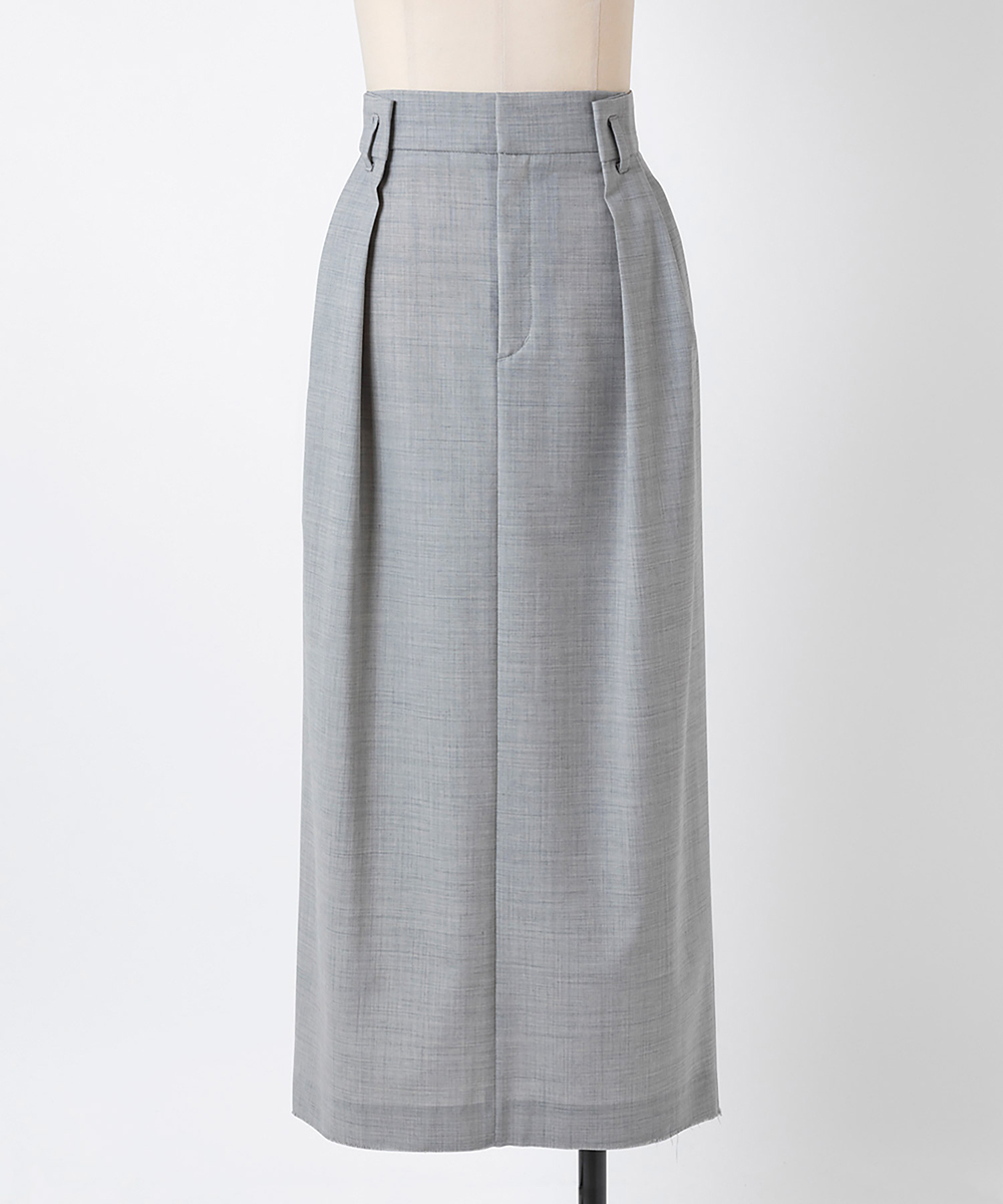 EAUVIRE トラウザー風ストレートスカート ライトグレー